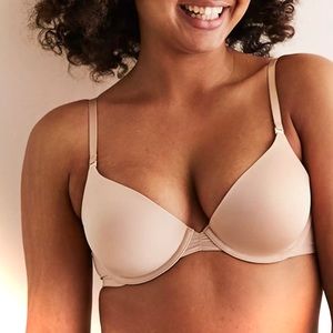 Aerie Real Day To Play Plunge Push-Up Bra - Nude - 32A